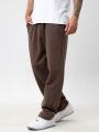 Spodnie Dresowe Męskie Loose Fit Brązowe SSG Small Logo