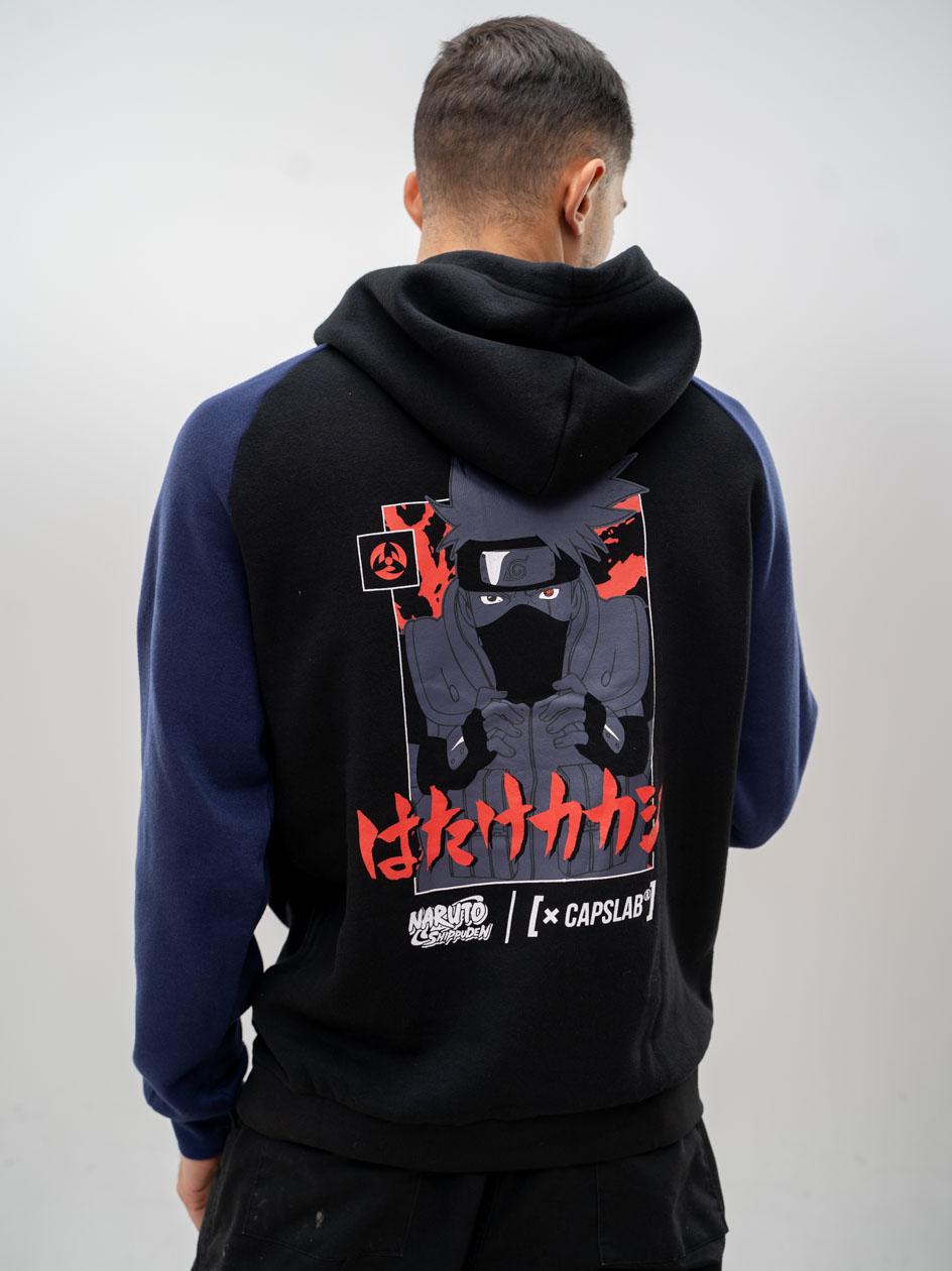 Bluza Z Kapturem Capslab Kakashi Hatake Back Character Naruto Czarna